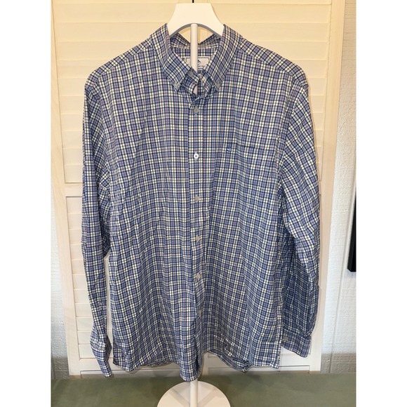 Southern Tide Other - Southern Tide Performance Shirt Mens Blue Plaid Button Down Long Sleeve Large